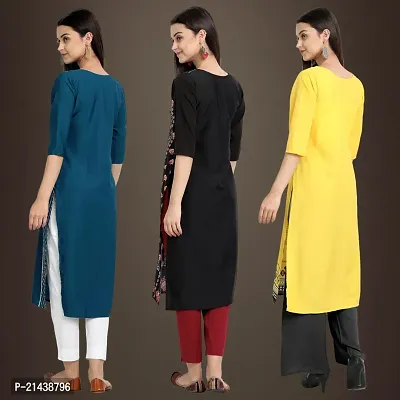 Fancy Crepe Kurtis for Women Pack Of 3-thumb2