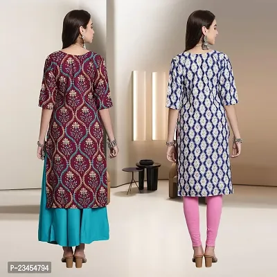 Fancy Rayon Kurtis For Women Pack Of 2-thumb2