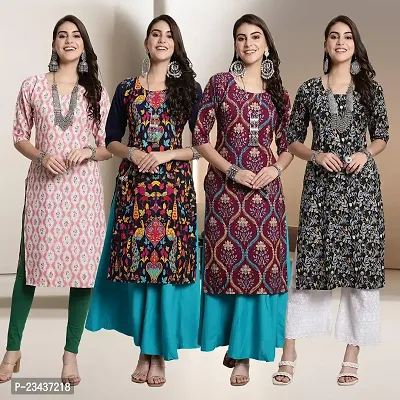 Fancy Crepe Kurtis for Women Pack Of 4-thumb0