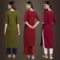 Fancy Crepe Kurtis for Women Pack Of 3-thumb1