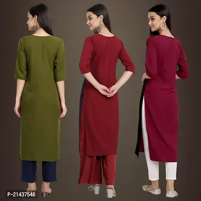 Fancy Crepe Kurtis for Women Pack Of 3-thumb2