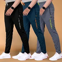 Stylish Multicoloured Cotton Regular Track Pants For Men Pack Of 3-thumb1