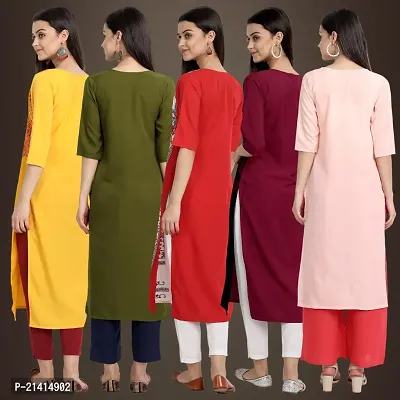 Fancy Crepe Kurtis For Women Pack Of 5-thumb2