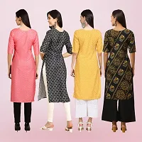 Women Stylish Crepe Printed Straight Kurta-thumb1