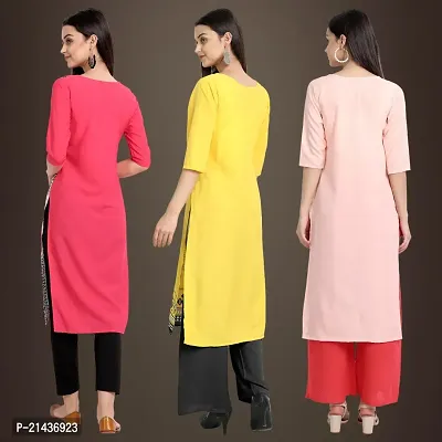 Fancy Crepe Kurtis for Women Pack Of 3-thumb2