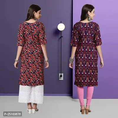 Fancy Crepe Kurtas For Women Pack Of 2-thumb2