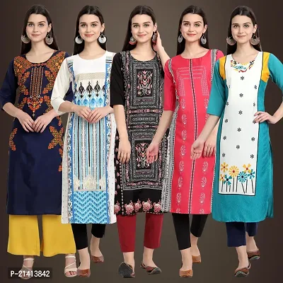 Fancy Crepe Kurtis For Women Pack Of 5