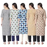 New Crepe Printed Kurtis Combo For Women Pack Of 5-thumb1