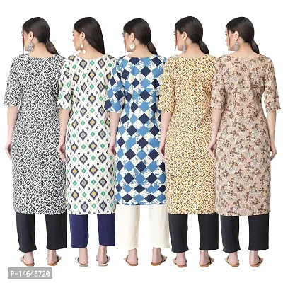 New Crepe Printed Kurtis Combo For Women Pack Of 5-thumb2