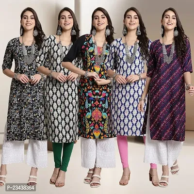 Fancy Crepe Kurtis For Women Pack Of 5