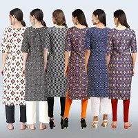 Women Stylish Crepe Printed Straight Kurta Combo-thumb1