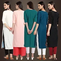 Fancy Crepe Kurtis For Women Pack Of 5-thumb1