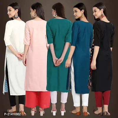 Fancy Crepe Kurtis For Women Pack Of 5-thumb2