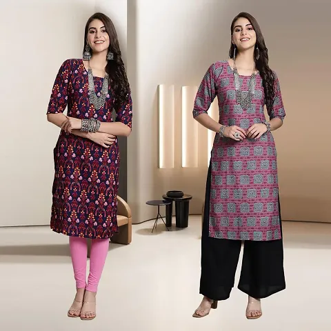 Fancy Rayon Kurtis For Women Pack Of 2