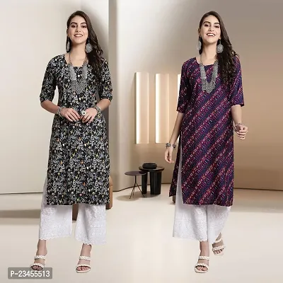 Fancy Rayon Kurtis For Women Pack Of 2