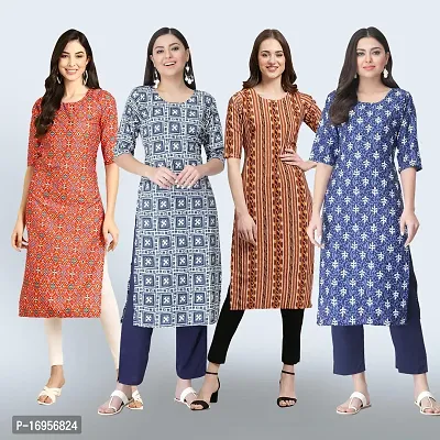 Women Stylish Crepe Straight Kurta-thumb0