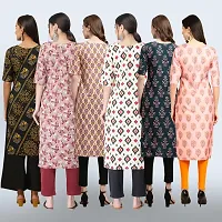 Women Stylish Crepe Printed Straight Kurta Combo-thumb1