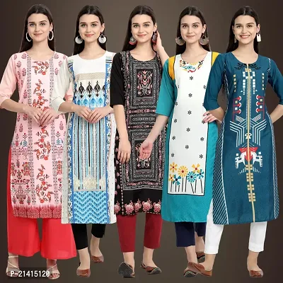 Fancy Crepe Kurtis For Women Pack Of 5