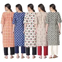 New Crepe Printed Kurtis Combo For Women Pack Of 5-thumb1