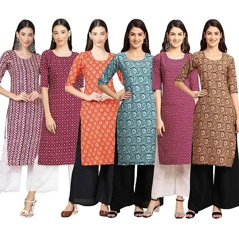 Trendy Crepe Straight Kurta Combo For Women Pack Of