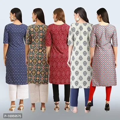 Women Stylish Crepe Printed Staright Kurta-thumb2