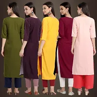 Fancy Crepe Kurtis For Women Pack Of 5-thumb1