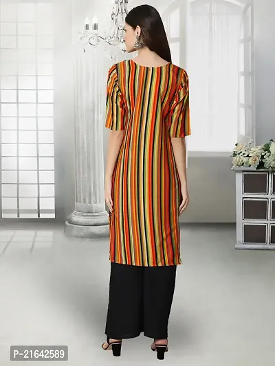 Stylish Multicoloured Crepe Stitched Kurta For Women-thumb4