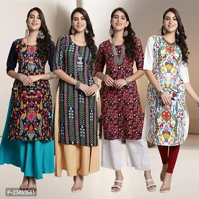 Fancy Crepe Kurtis for Women Pack Of 4