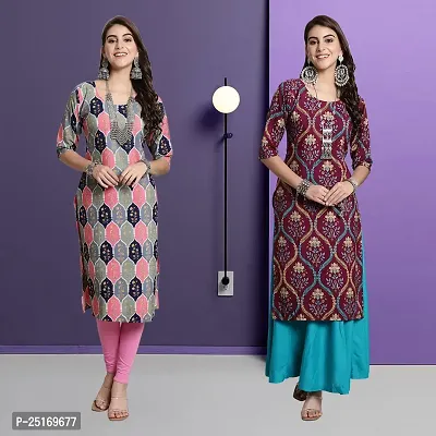 Fancy Crepe Kurtas For Women Pack Of 2