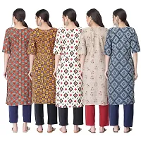 New Crepe Printed Kurtis Combo For Women Pack Of 5-thumb1