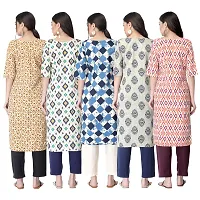 New Crepe Printed Kurtis Combo For Women Pack Of 5-thumb1