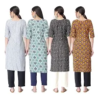 New Crepe Combo Printed Kurtis For Women Pack Of 4-thumb1