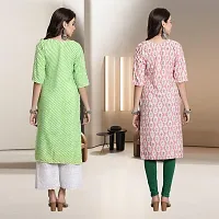 Fancy Rayon Kurtis For Women Pack Of 2-thumb1