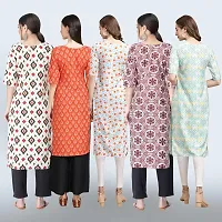 Women Stylish Crepe Printed Staright Kurta-thumb1