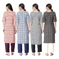 New Crepe Combo Printed Kurtis For Women Pack Of 4-thumb1