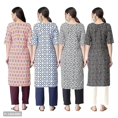 New Crepe Combo Printed Kurtis For Women Pack Of 4-thumb2