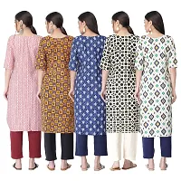 New Crepe Printed Kurtis Combo For Women Pack Of 5-thumb1