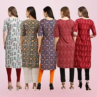 Women Stylish Crepe Printed Straight Kurta-thumb1