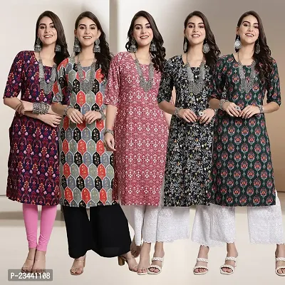 Fancy Crepe Kurtis For Women Pack Of 5