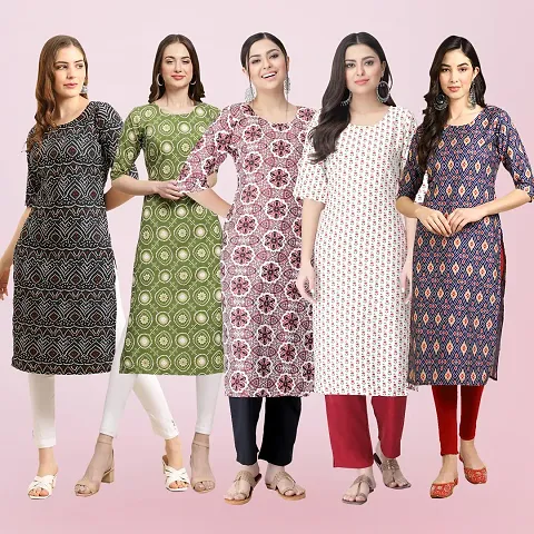 Women Stylish Crepe Staright Kurta