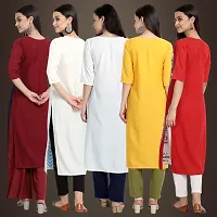 Fancy Crepe Kurtis For Women Pack Of 5-thumb1