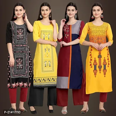 Fancy Crepe Kurtis for Women Pack Of 4-thumb0