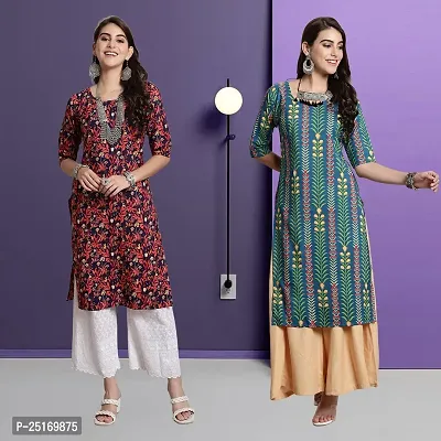 Fancy Crepe Kurtas For Women Pack Of 2