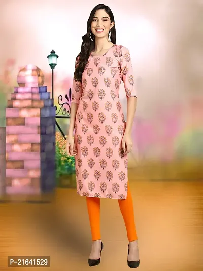 Fancy Crepe Printed Stitched Kurta For Women