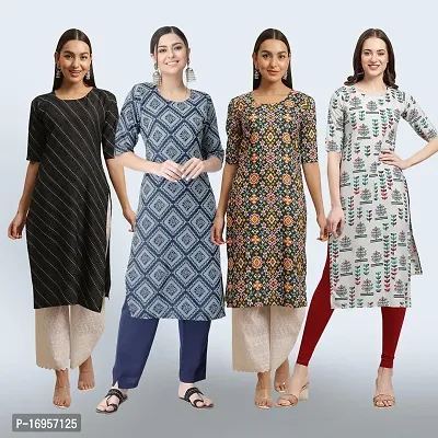 Women Stylish Crepe Straight Kurta