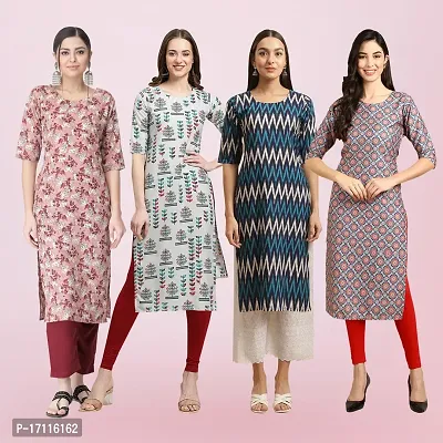 Women Stylish Crepe Printed Straight Kurta-thumb0