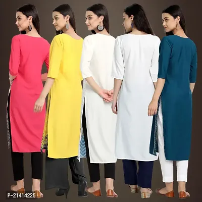 Fancy Crepe Kurtis For Women Pack Of 5-thumb2