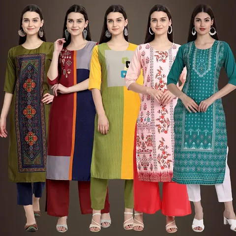 Stylish Fancy Kurtis For Women Pack Of 5