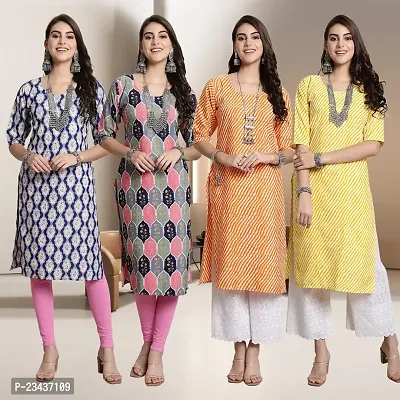 Fancy Crepe Kurtis for Women Pack Of 4-thumb0