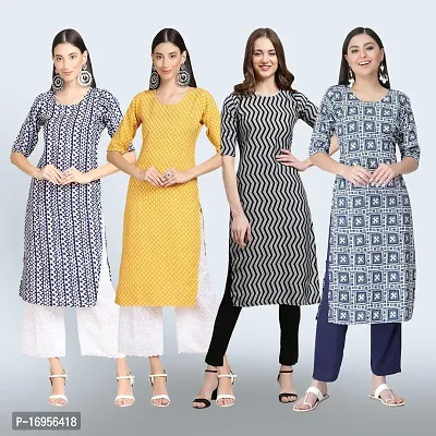 Women Stylish Crepe Straight Kurta